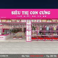 Thiết kế siêu thị Con Cưng - 100m2 - Vĩnh Phúc